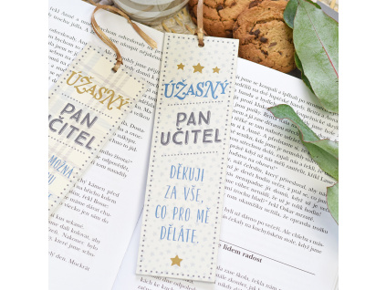 Záložka do knížky - Pro pana učitele "Děkuji za vše..."