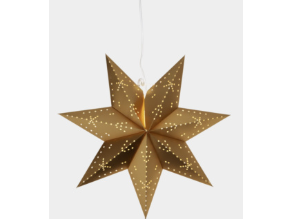 Papírová hvězda - 45cm - zlatá
