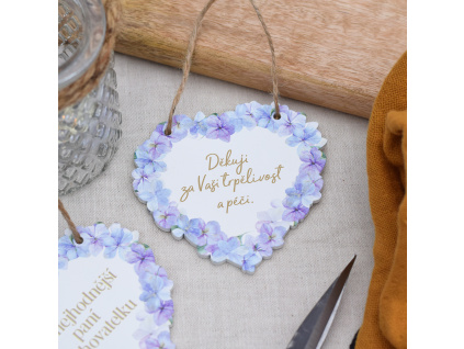 Srdce hortenzie - Za trpělivost a péči