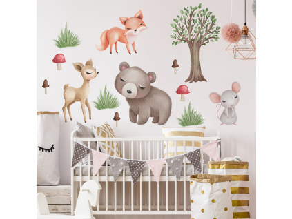 Samolepka na zeď - Veselý les XXL