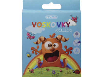 Voskovky jumbo - příšerka, 6 ks, kulaté