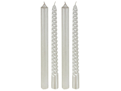 Sada adventních svíček - bílá