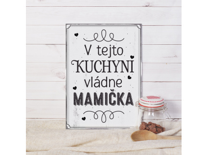 Cedulka - V tejto kuchyni vládne mamička SK
