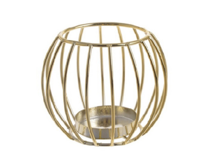 Kovový svícen - zlatý