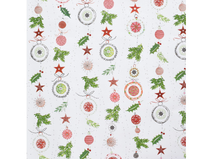 Vánoční balicí papír - ozdoby