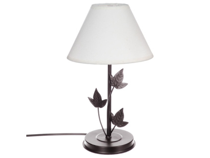 Stolní lampička - hnědá - s listy