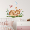 Samolepka na zeď - Srnečka s motýly