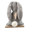 Velikonoční zajíček z textilu - 27x20x6 cm, šedý