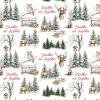 Balicí papír Zasněžený les - Zásilka od Ježíška Set - 3 XXL archu