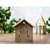 Kovový domeček na čajovou svíčku - 15 cm