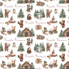 Balicí papír - Vánoční les se zvířátky - Set - 3 XXL archu