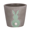 Betonový květináč se zajíčkem Kunic, průměr 13,4 cm, výška 12,5 cm