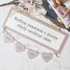 Cedulka - rodina se srdíčky - béžová (Varianta Cedulka - rodina se srdíčky - béžová 4 srdce ks)
