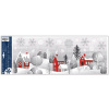 Okenní fólie domky a les s glitrem 21 x 59,5 cm (Varianta Okenní fólie domky a les s glitrem 21 x 59,5 cm B)