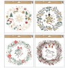 Okenní fólie barevné vánoční věnce s glitry 30 x 33,5 cm (Varianta Okenní fólie barevné vánoční věnce s glitry 30 x 33,5 cm D Varianta)