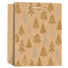 Taška kraftová vánoční se zlatou ražbou L 26 x 32 x 12 cm (Varianta Taška kraftová vánoční se zlatou ražbou L 26 x 32 x 12 cm B Varianta)