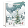 Taška dárková zimní krajina s glitrem L+ 30 x 42 x 12 cm (Varianta Taška dárková zimní krajina s glitrem L+ 30 x 42 x 12 cm C Varianta)