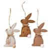 Velikonoční zajíček na zavěšení - textil, 3 druhy (Varianta Velikonoční zajíček na zavěšení - textil, 3 druhy C Varianta)