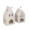 Keramický domeček, bílý - 2 druhy (Varianta Keramický domeček, bílý - 2 druhy B)