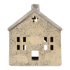 tealight holder house 13x8x15 cm beige ceramic