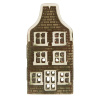 tealight holder house 7x7x14 cm green ceramic
