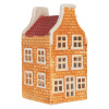 tealight holder house 9x10x19 cm orange ceramic (1)