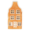 tealight holder house 9x10x19 cm orange ceramic