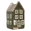 tealight holder house 7x7x14 cm green ceramic (3)