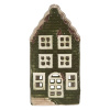 tealight holder house 7x7x14 cm green ceramic (2)