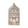 tealight holder house 7x7x14 cm grey ceramic