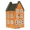 tealight holder house 9x10x19 cm orange ceramic (3)