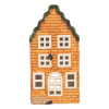 tealight holder house 9x10x19 cm orange ceramic (2)