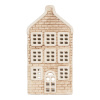tealight holder house 9x10x19 cm beige ceramic