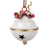 decorative pendant bell o 16x22 cm white metal (1)