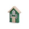 Dekorace celodřevěný domeček - zelený