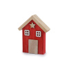 Dekorace celodřevěný domeček - červený