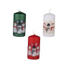 Svíčka Válec 60x120 mm Sněhuláci