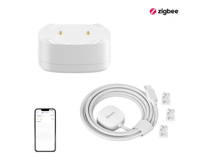 Zestaw czujnik zalania/wycieku wody ZigBee SONOFF SNZB-05P + Kabel WLDC200