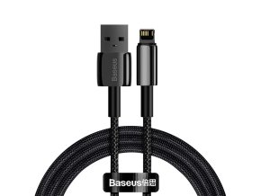 Zlatý kábel Baseus Tungsten USB na iP 2,4A 1m (čierny)