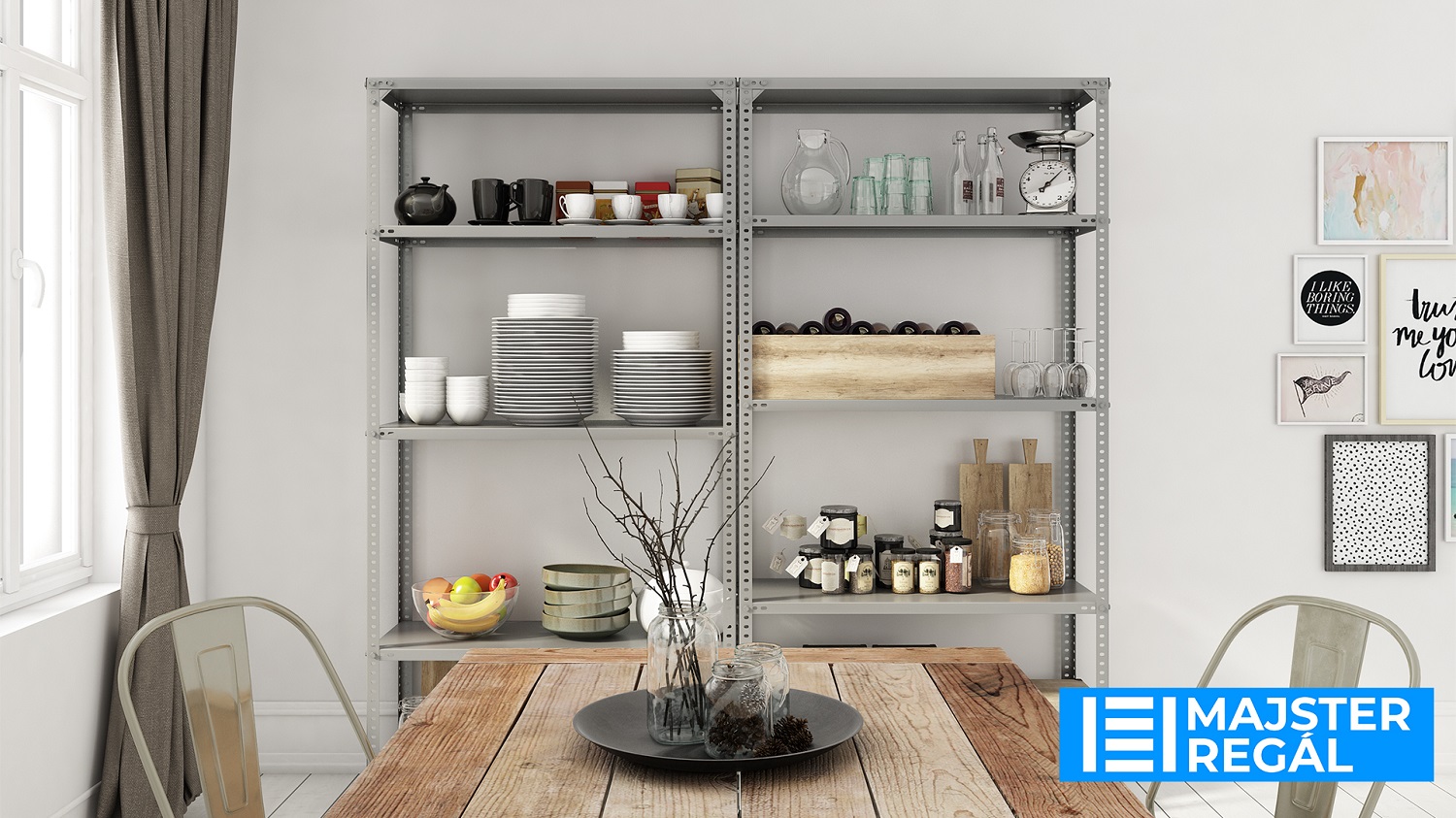 Nové typy kovových regálov vám zabezpečia poriadok v celej domácnosti