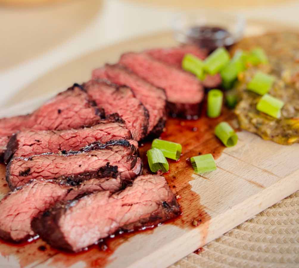 Flap steak so zemiakovými plackami