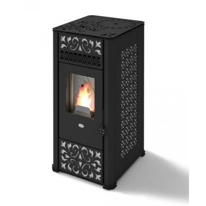 LUCILLA 8 kachle na pelety Eva Calor (Farba Biela, Výkon 9 kW, Model Air)