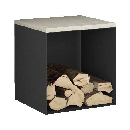 Holzregal schwarz einzel crema tolmezzo