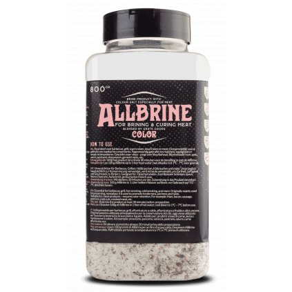 ALLBRINE COLOR BBQ soľ na suché a mokré marinovanie 800 g Grate Goods