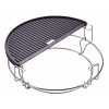 KJ HCIGRIDDLE Half Moon Cast Iron Reversible Griddle Lines D&C