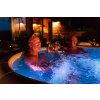 S0023 softub whirlpool taupe surrounding polyrattan sand at night summer 2020