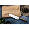 Nôž Santoku 17 cm s drevenou doskou na krájanie Luxury STYLE DE VIE tem1
