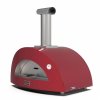 3 pizze pec na drevo alfa forni cervena z boku