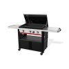 slate gpd 76 cm plancha plynovy gril s podvozkom weber otvoreny