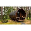 barrel 250 sudova sauna hekla v zahrade